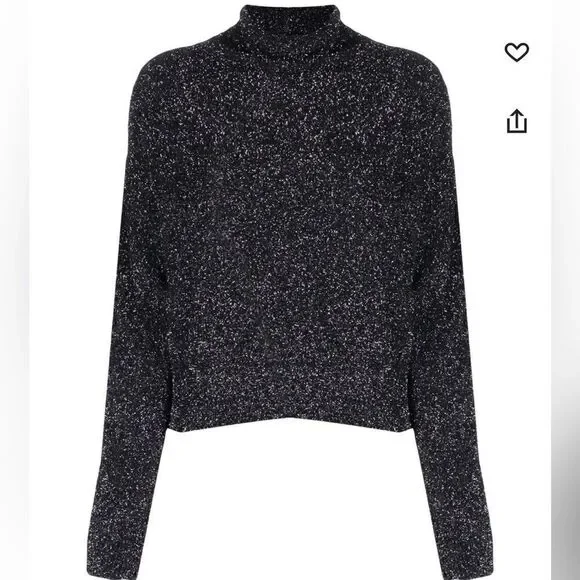 IRO metallic-knit jumper sweater in Black new - Picture 3 of 9